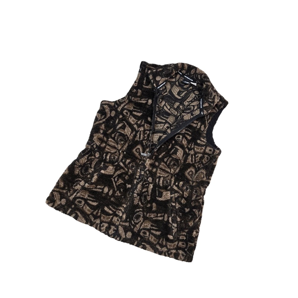 🔥Women's North Face Campshire Leopard Print‎ Sherpa Fleece Jacket Large🔥